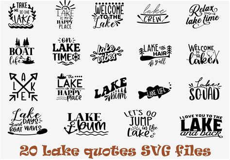 Download Lake Quotes SVG Bundle Printable