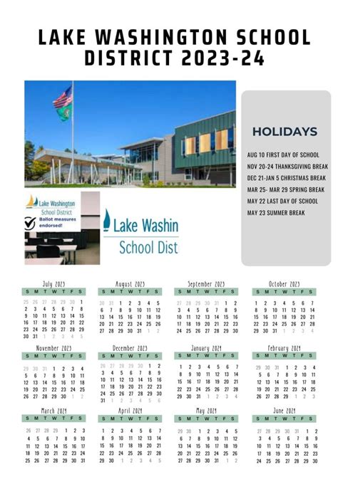 Lake Washington Calendar