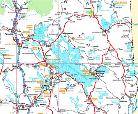 Lake Winnipesaukee New Hampshire Street Map Print Lake Etsy Lake