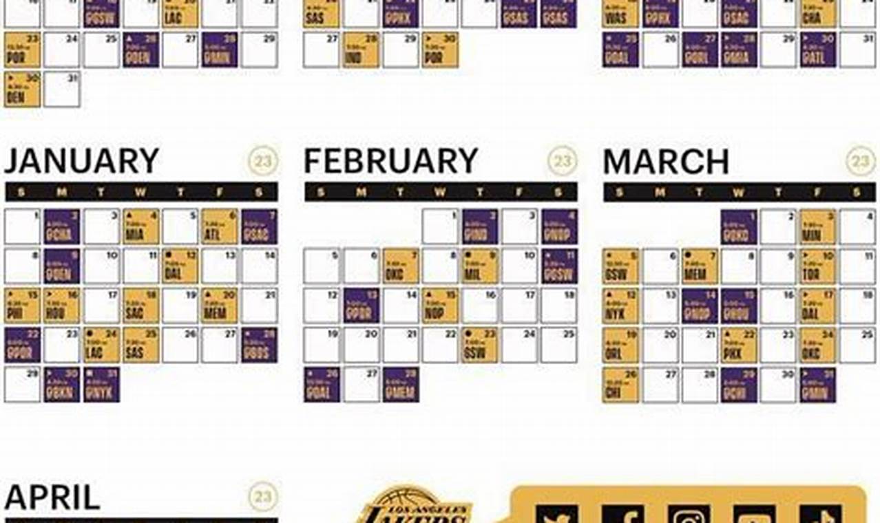 Lakers Game Schedule 2024