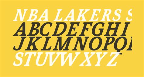 Lakers Showtime Font Legacy