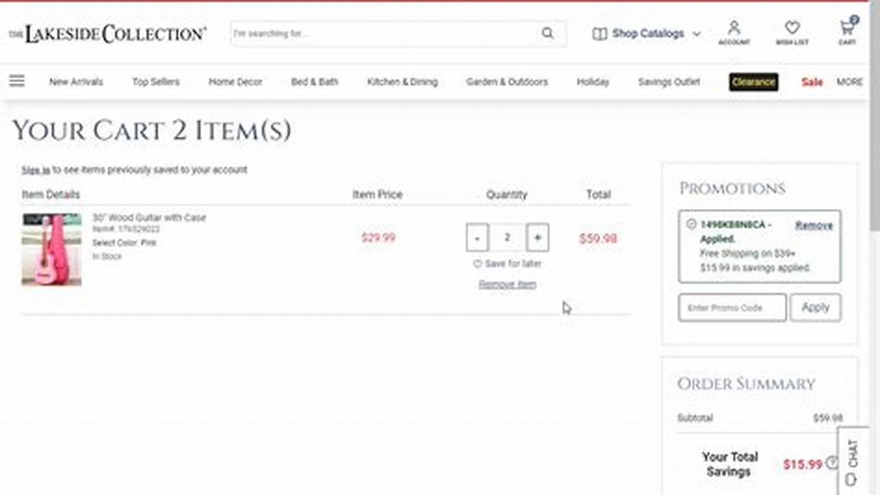 Lakeside Collection Promo Code 2024