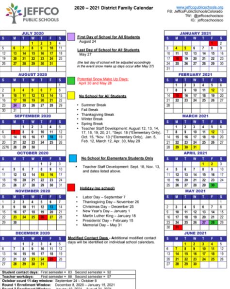 Lakewood Elementary Calendar