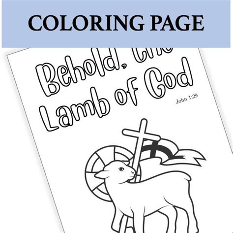 Lamb Of God Coloring Page