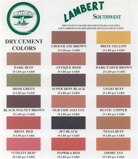 Lambert Concrete Color Chart