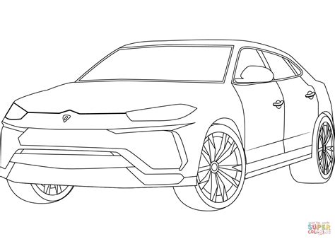 Lamborghini Urus Coloring Pages