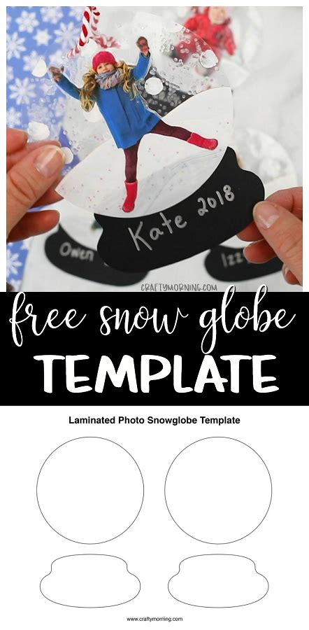 Laminated Snow Globe Template