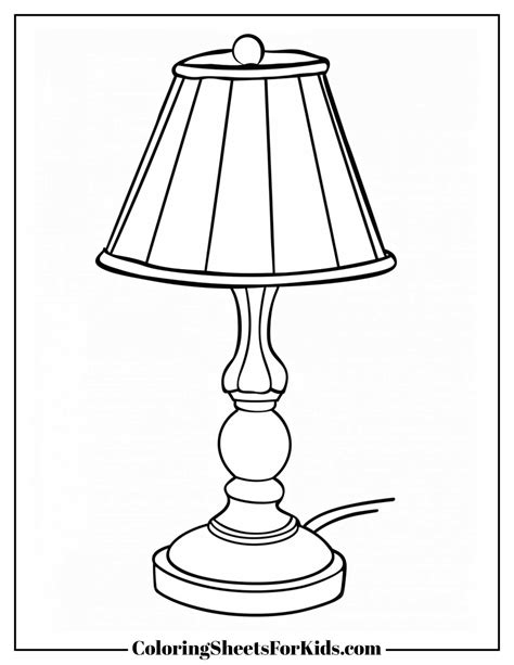 Lamp Coloring Page