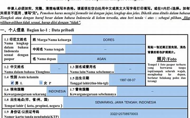 Lampirkan Dokumen Lain Formulir Aplikasi Visa China Indonesia