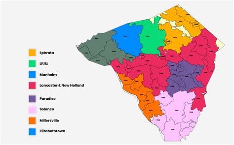 Lancaster County Zip Code Map Map Quiz