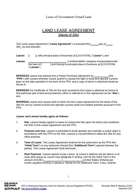 37 free land lease agreements word pdf templatelab 37 free land lease