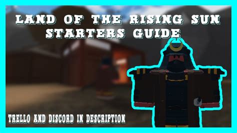 Land of the rising sun roblox starters guide(tutorial) - YouTube