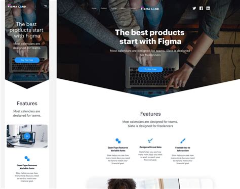 Landing Page Figma Template Free