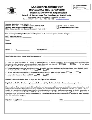 Landscape Architect Registration