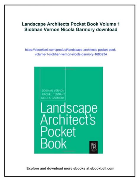 Landscape Architects Pocket Book