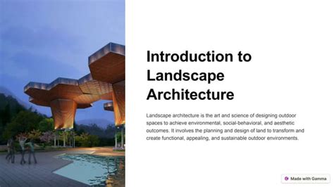 Landscape Architecture An Introduction