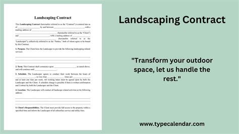Landscape Architecture Contract Document
