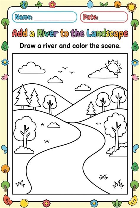 Landscape Art Worksheet