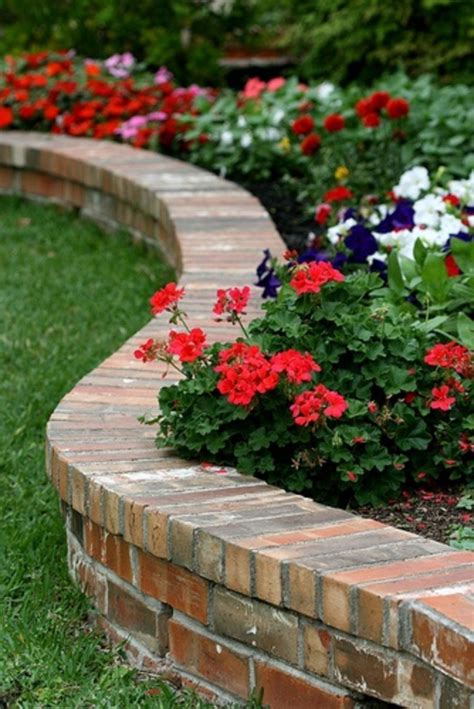 Landscape Bricks Around Flower Beds