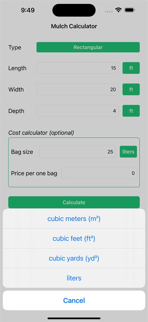 Landscape Calculator Mulch