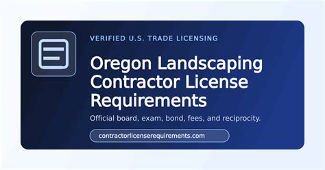 Landscape Contractors License Oregon