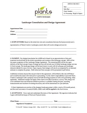 Landscape Design Agreement