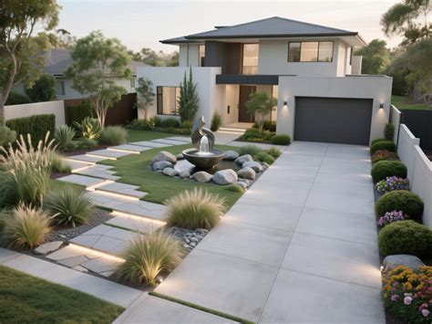 Landscape Design In Front Of Garage