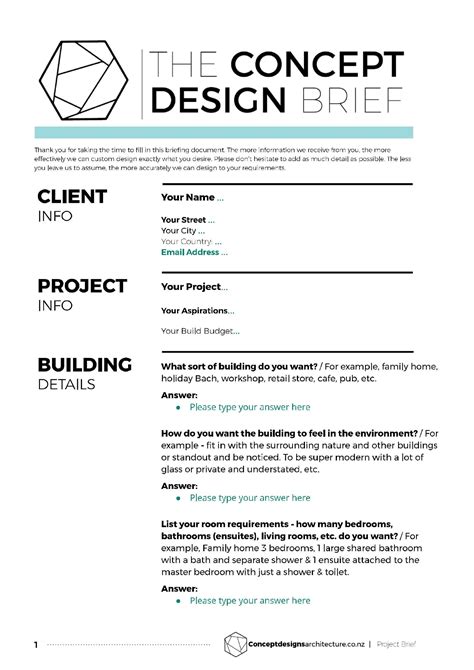 Landscape Design Project Brief