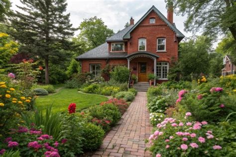 Landscape Design Red Brick House