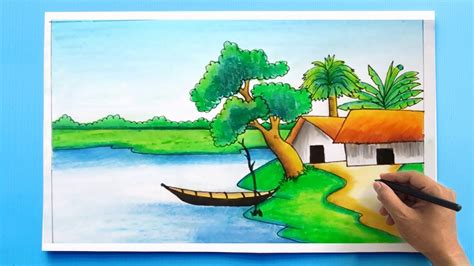 Landscape Drawing For Class 5