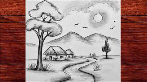 Landscape Drawing Sketches