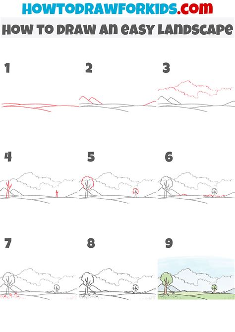 Landscape Drawing Tutorial For Beginners
