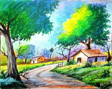Landscape Drawings Coloured
