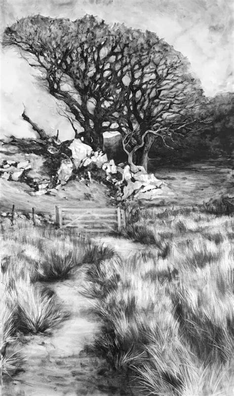 Landscape Drawings In Charcoal