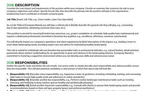 Landscape Helper Job Descriptions
