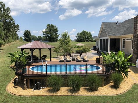 Landscape Ideas For Above Ground Pool Area