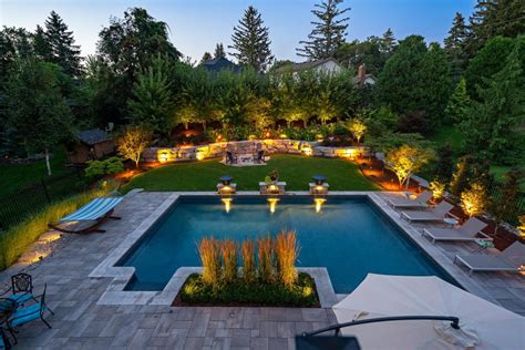 Landscape Lighting Around Inground Pool