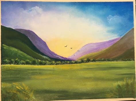 Landscape Painting In Pastel