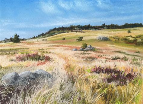 Landscape Painting With Soft Pastels