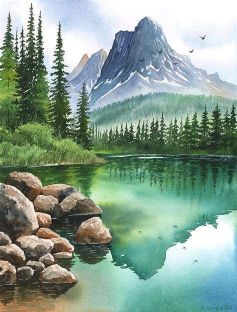 Landscape Paintings Watercolor Tutorial