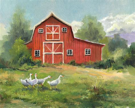 Landscape Paintings With Barns