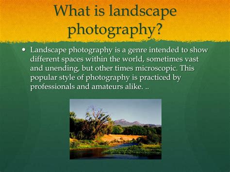 Landscape Photography Ppt