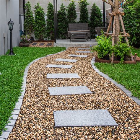 Landscape With Pavers And Pebbles