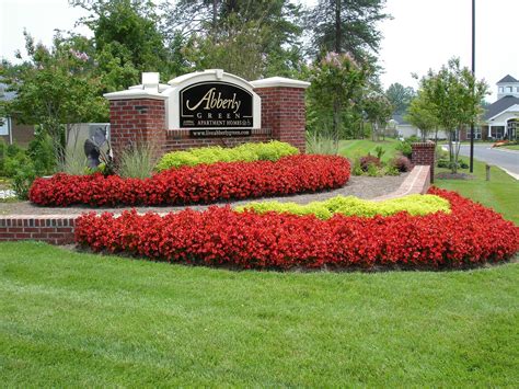 Landscaping Around Business Signs