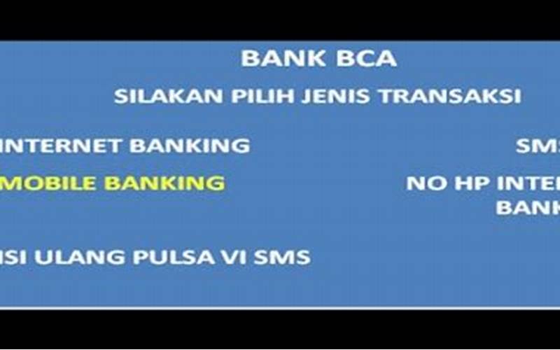 Langkah Mengaktifkan Sms Banking