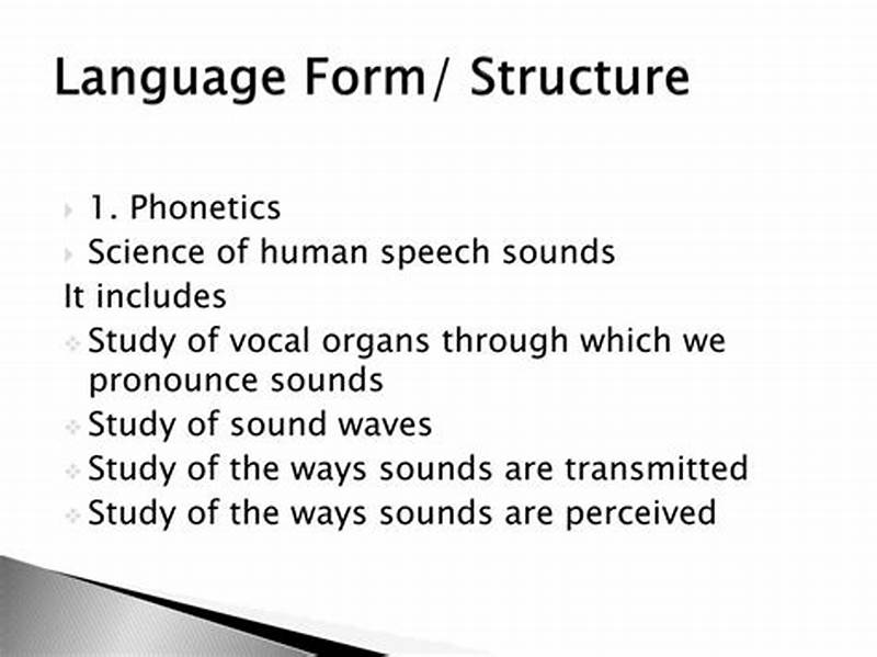 Language Form Structure