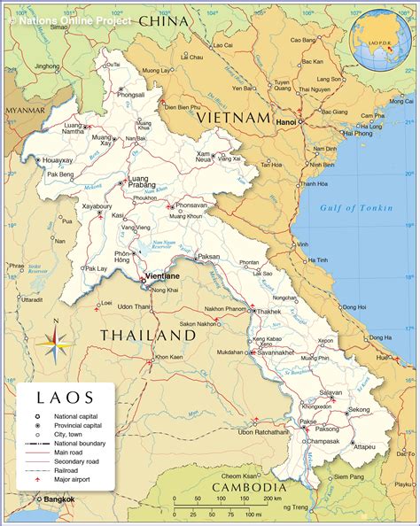 Laos Map