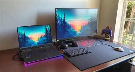 Laptop And Monitor Gaming Setup