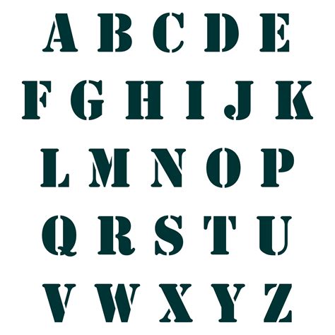 Large Alphabet Stencils Printable