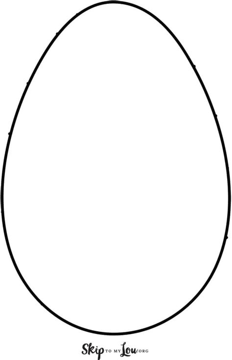 Large Egg Template Printable